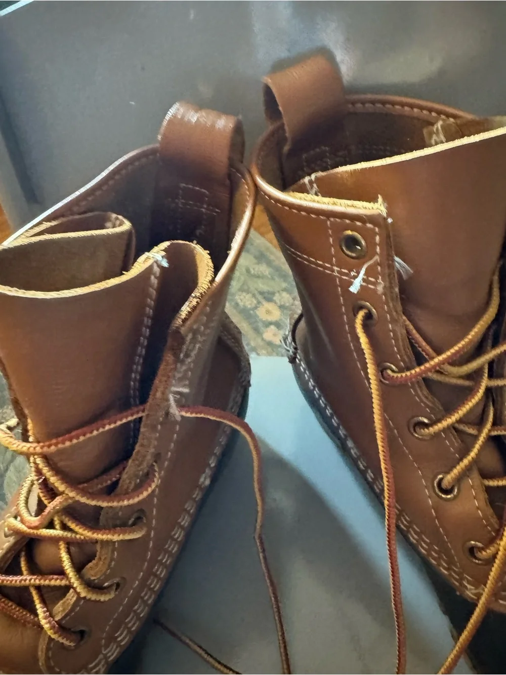 Vintage L.L. Bean Boots Two-Tone Brown Waterproof Duck Boots